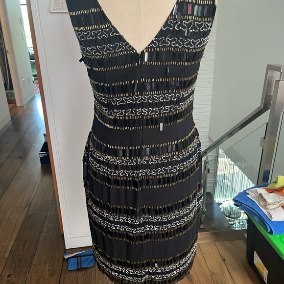 brian bailey fully beaded dress size 8 - Picture 4 of 4